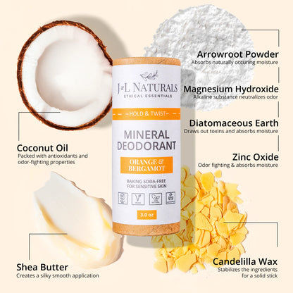 Mineral (Baking Soda-Free) Deodorant Bundle (4-Pack)